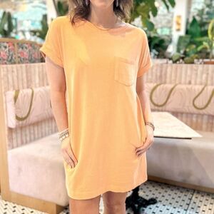 Short-Sleeve Vintage Mini T-Shirt Shift Dress, size M Tall